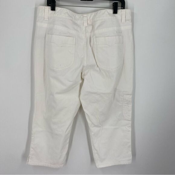 DKNY Jeans Women’s White Capri Pants size 14 - Picture 2 of 4